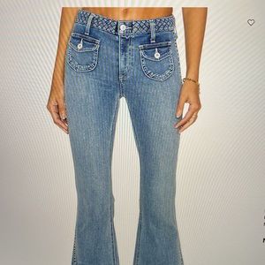 Revolve Tularosa Penelope Cropped Flare Jeans. Sz 26